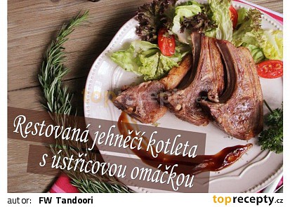 Restované jehněčí kotlety s ústřicovou omáčkou